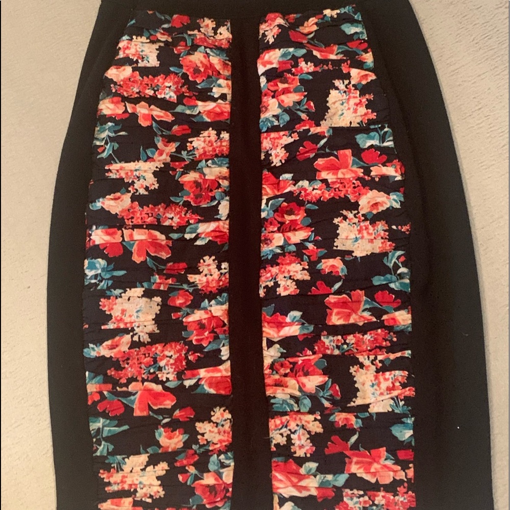 Beautiful black and floral pencil skirt